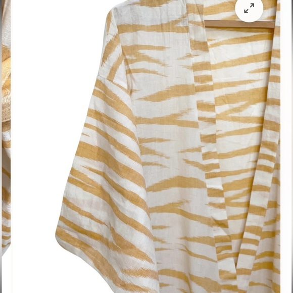 Umbre & Ochre yellow zebra striped robe size S - Picture 4 of 6